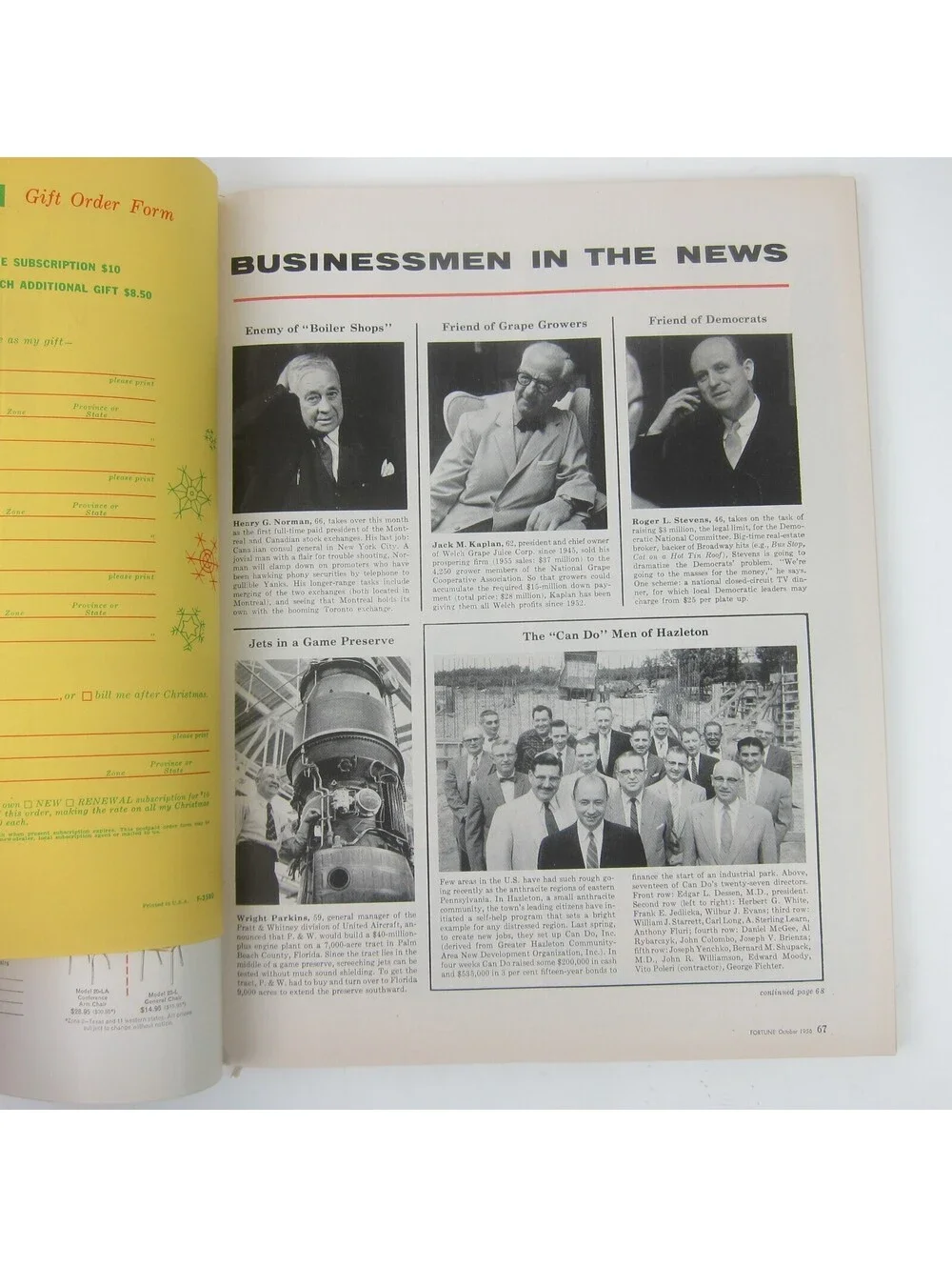 Vintage FORTUNE Magazine October 1956 Shell, Goodyear, Kodak, Seagrams, Esso Ads
